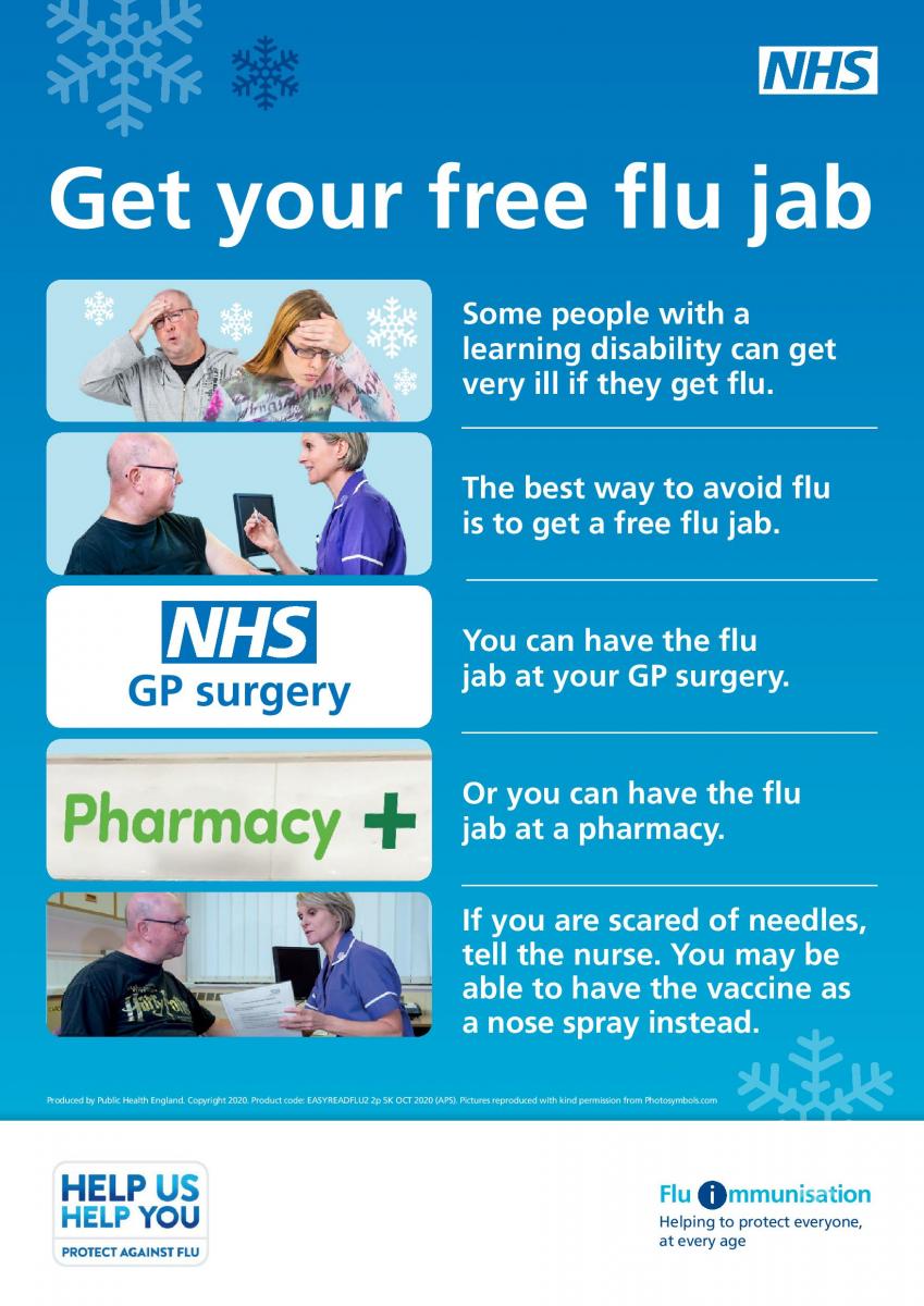 easy read flu poster